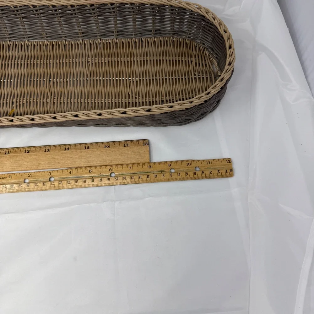 Pampered Chef Wicker Serving Caddy 5 Pc Basket Set Discontinued Item